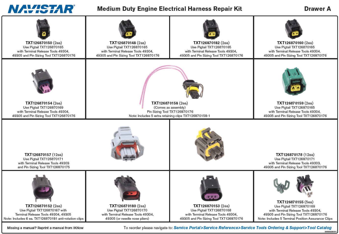 Engine Electrical Harness Repair Kit 7