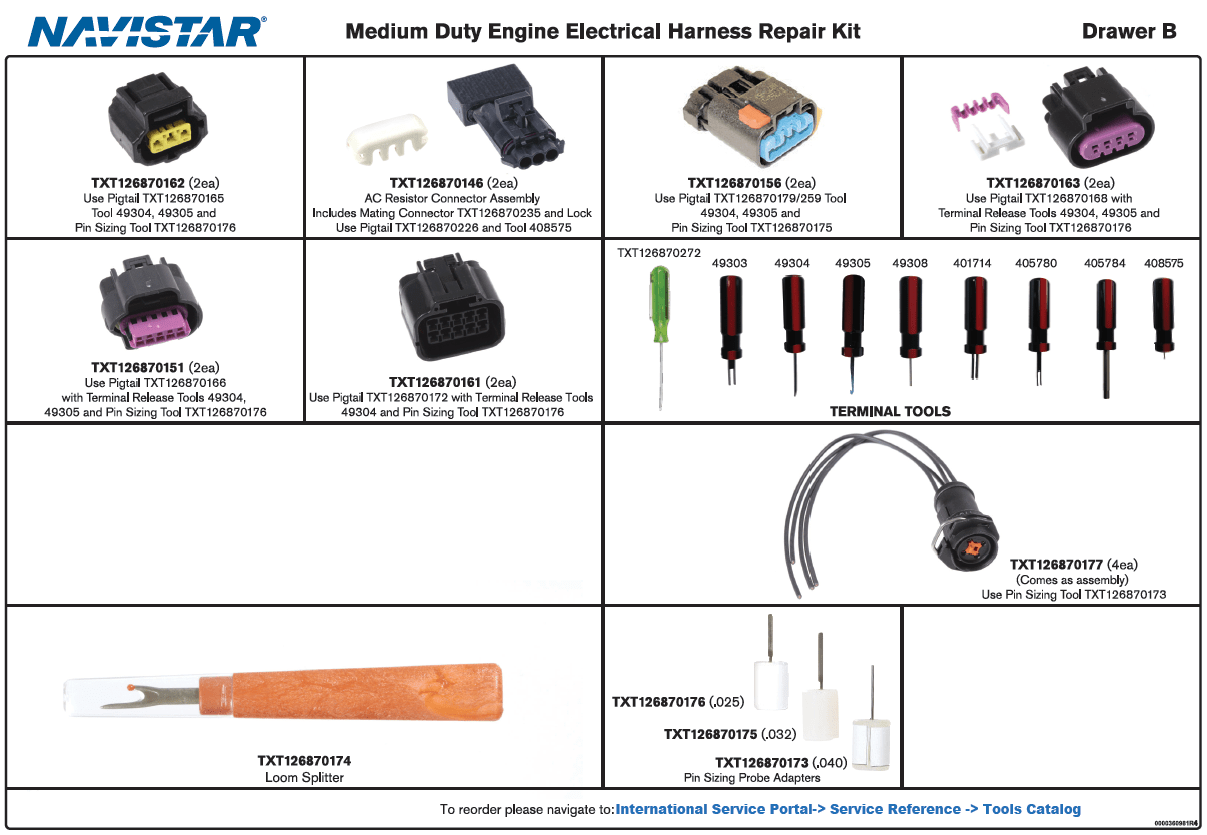 Engine Electrical Harness Repair Kit 6
