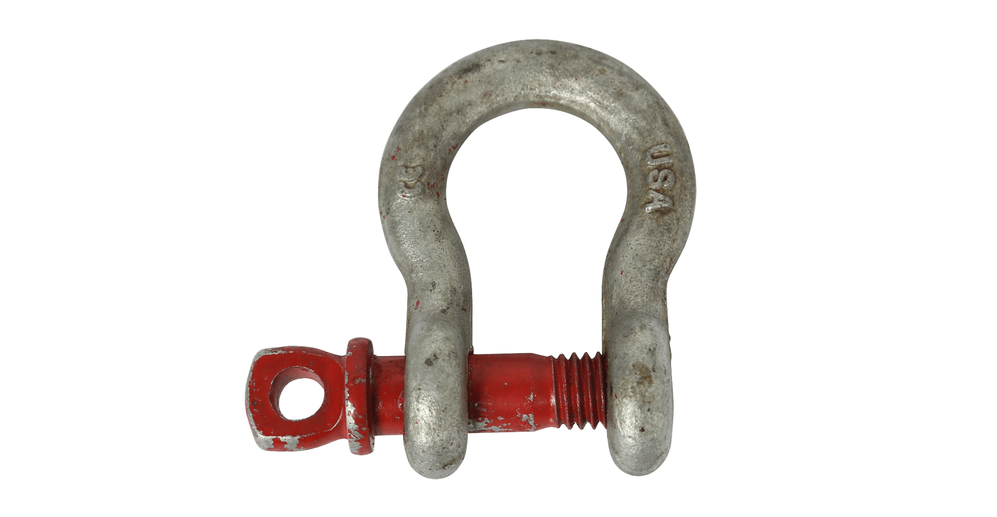 Shackle, with red bolt
